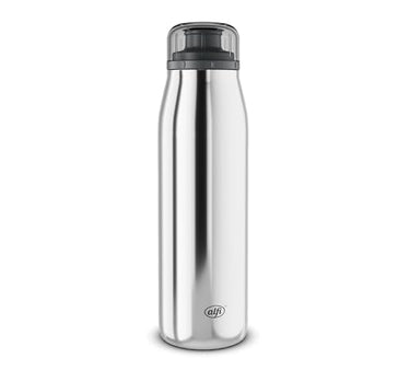 alfi ISO BOTTLE 500ml, polished stainless steel, insulated drinking bottle made of stainless steel, absolutely leak-proof screw cap, keeps hot for 12 hours, cold for 24 hours, drinking bottle for carbonated drinks, BPA-free on sale